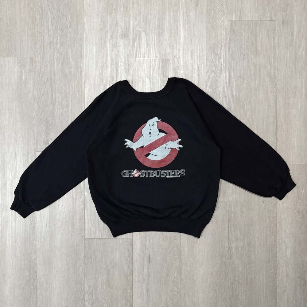 Vintage 1984 Ghostbusters Sweatshirt Platinum T's Size M Black Made in USA